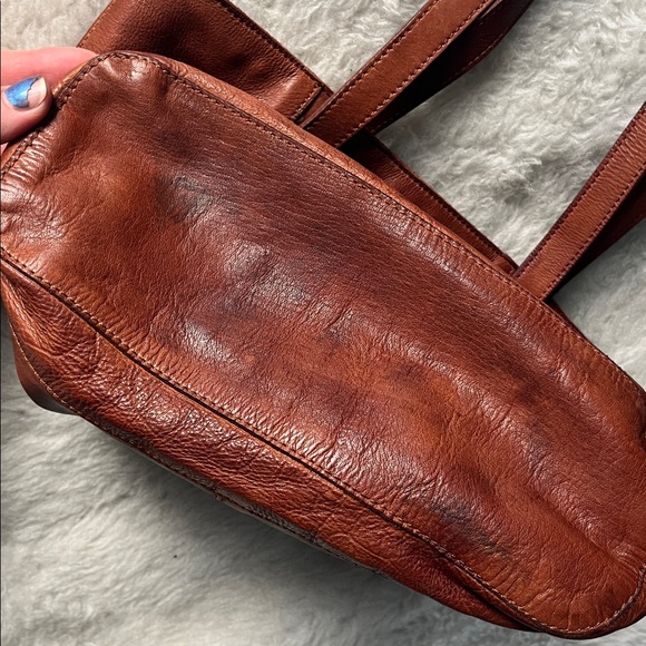 Vilenca Hollland Brown Leather dual handle Tote Bag with braid detail - Picture 13 of 14